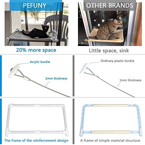 PEFUNY Cat Window Hammock – Mess-Free Waterproof Cats Window Perch - Image 5