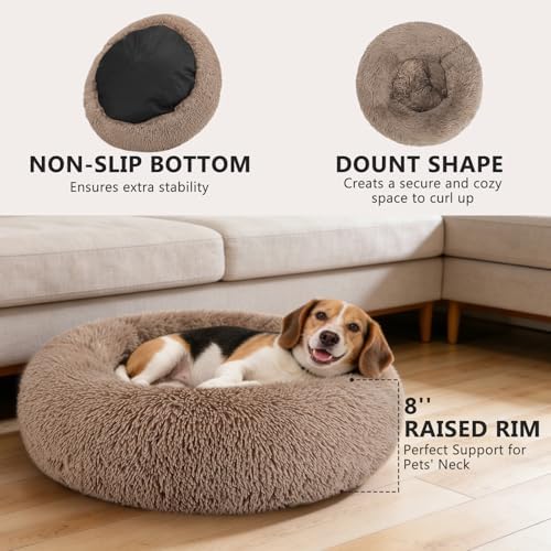 MIXJOY Orthopedic Dog Bed Comfortable Donut Cuddler Round Pet Beds Ultra Soft - Image 4