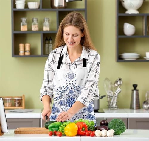 Paisley Pattern Apron Adjustable Neck Bib Apron - Image 5