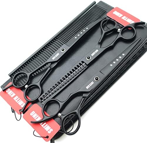 7.0 inches Professional Dog Grooming Scissors Set Straight & thinning & Curved by Smithking