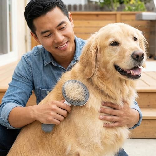 Cat Brush for Shedding for Indoor Cats & Dog Brush for Shedding - Image 4