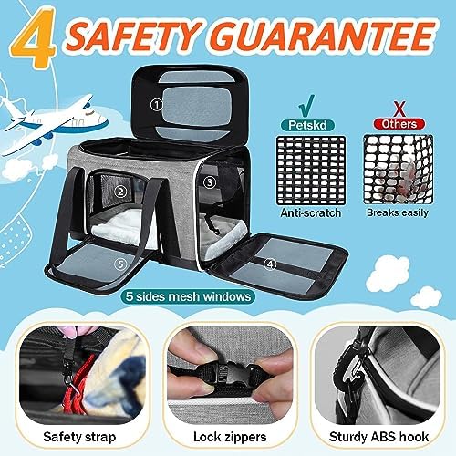 Petskd Top-Expandable Small Pet Carrier 18"x11"x11" Airline Approved - Image 5