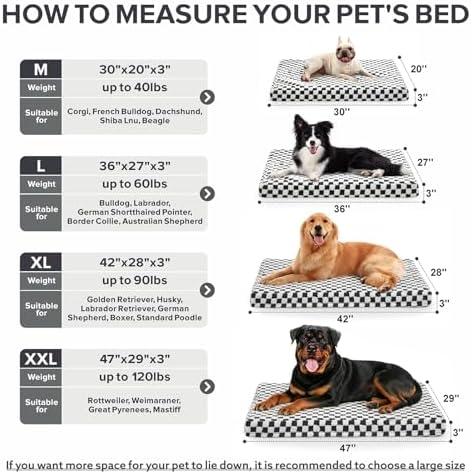 JOEJOY Orthopedic Dog Bed for Large Dogs, Memory Foam Pet Bed - Image 5