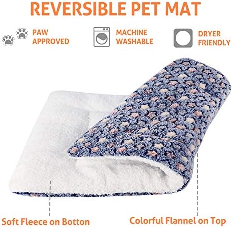 Mora Pets Dog Crate Pad Bed Ultra Soft Pet Mat Star Print Blue 35 x 23 Inch - Image 3