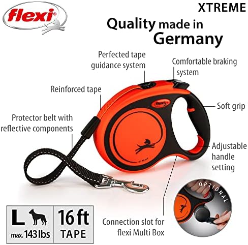 FLEXI® Xtreme Tape Retractable Dog Leash, 16 ft - Image 2
