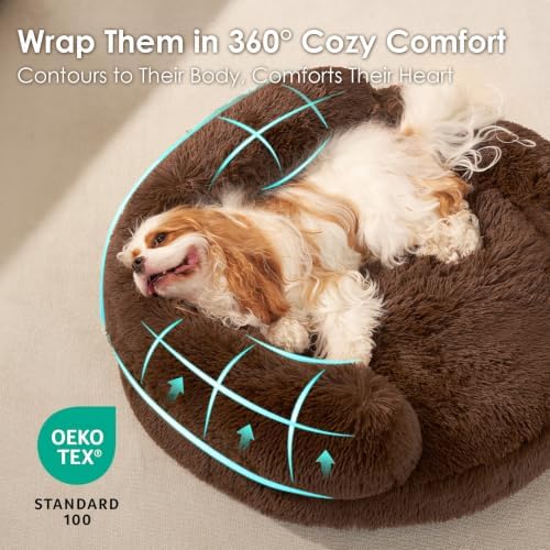 EHEYCIGA 30" Calming Donut Dog Bed - Image 4