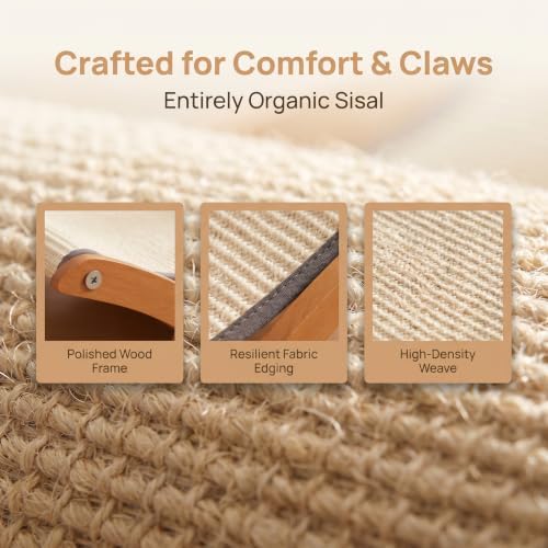 Extra Large Sisal Cat Scratcher Bed, 2-in-1 Lounger and Scratching Pad - Image 5