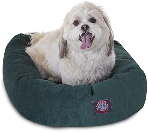 Majestic Pet 24 Inch Micro Velvet Calming Dog Bed Washable – Cozy Soft Round by MajesticPet