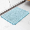Chenille Bathroom Rug 17"x24" Baby Blue, Non-Slip Plush Bath Mat by Kildoss