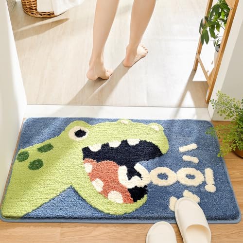 Molesun Dinosaur Bath Mat 16x24, Soft Absorbent Microfiber Bath Rugs - Image 3