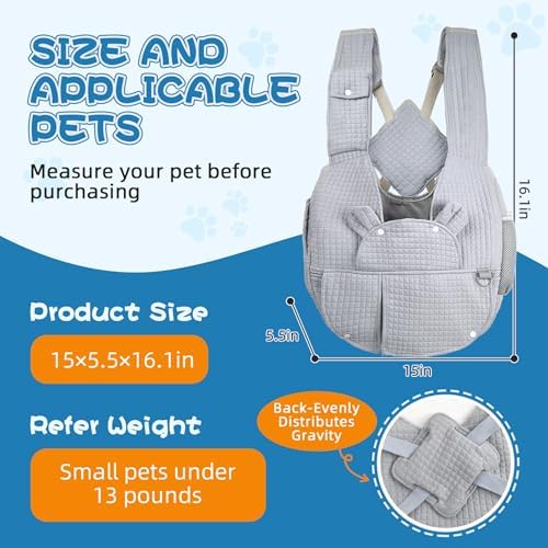 Carry Small Dogs and Cats for Versatile Pocket Portable Pet Front Backpack - Image 3