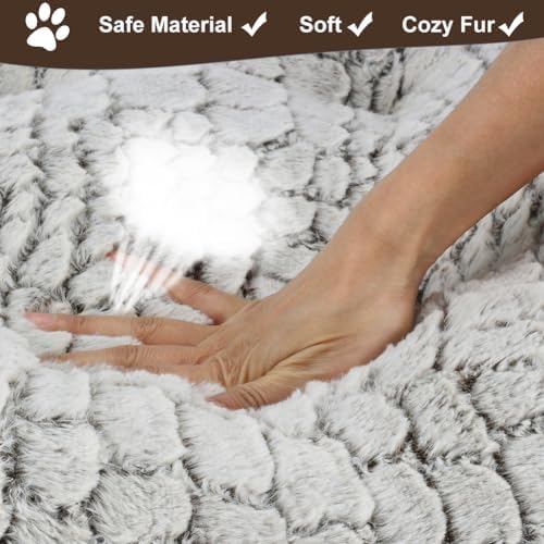Dog Bed Crate Pad for Small Dogs 30"x20" Coffee - Image 4