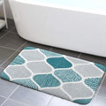 JAWO Teal and Grey Paisley Bath Mat by JAWO