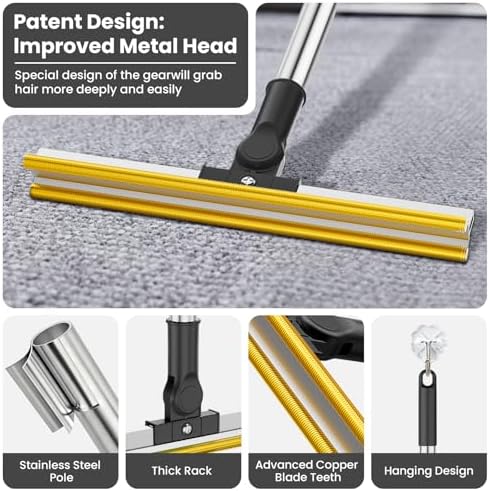 3 in 1 Carpet Rake for Pet Hair Removal, Tool Set of 3 - Image 4