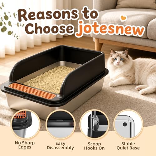 Jotesnew Large Stainless Steel Cat Litter Box - Image 6