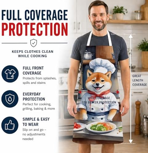 Caroline's Treasures Shiba Inu The Chef Apron Cooking Kitchen Server Baking - Image 3