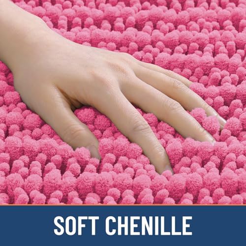 Smiry Bathroom Rugs 44X24, Extra Soft Rubber Backing Chenille Bath Mats - Image 4