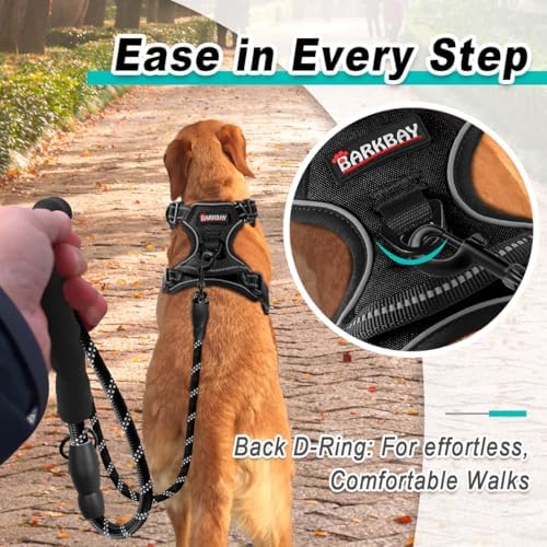 BARKBAY Dog Harness for Small Sized Dog No Pull 2 Clips 3 Buckles Dog Vest - Image 4