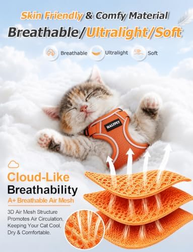 Cat Harness and Leash Set, Escape Proof Kitten Harness - Image 6