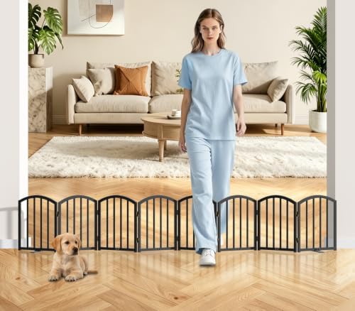 SNUOWU 16 Inch Full Metal Freestanding Short Dog Gate by SNUOWU