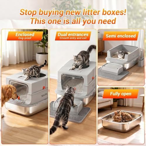 XL Stainless Steel Cat Litter Box - Image 4