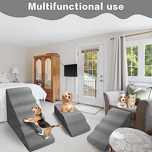 Dog Stairs for High Beds 30-36 Inches Tall, 6-Step Pet Stairs for Small Medium - Image 6
