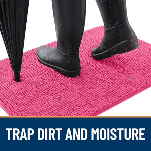 OLANLY Dog Door Mat for Muddy Paws 70x24, Super Absorbent Chenille Mud Mat - Image 2