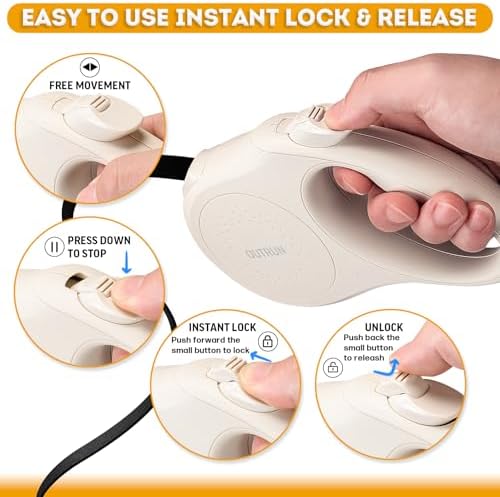 OUTRUN Retractable Dog Leash 16 FT Tape, No Tangle - Image 6