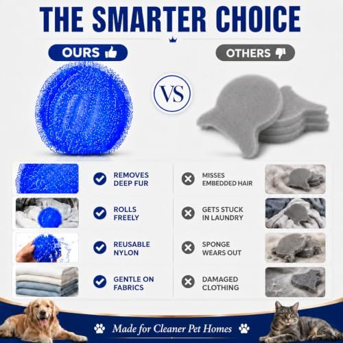 12 Pack Pet Hair Remover for Laundry, Reusable Cat & Dog Laundry Hair Catcher - Image 6