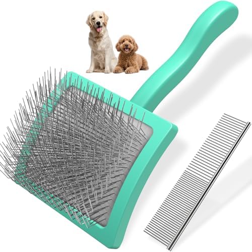 2PCS Slicker Brush for Dogs & Pet Comb, Professional Dog Grooming Brush by Unknown