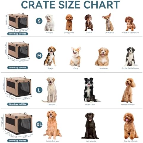 PETSFIT 36" Soft Portable Dog Crate – Patented Spiral Sturdy Frame, Collapsible - Image 2