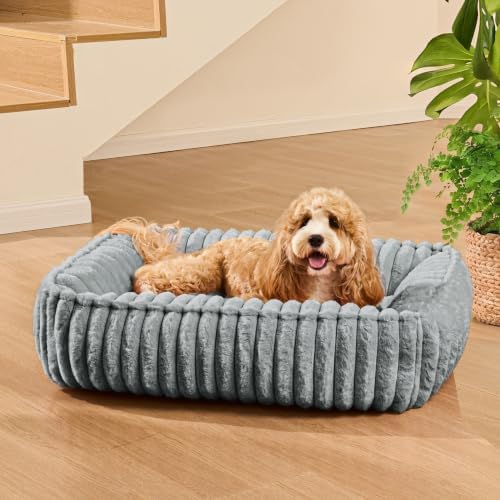 Medium Dog Bed Calming Cat Bed for Indoor Cats 24’’x20’’SageGrey - Image 2
