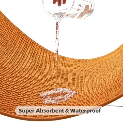 TYUU Bathroom Rugs Non Slip Washable, Super Absorbent Thin Bath Mat Quick Dry - Image 6
