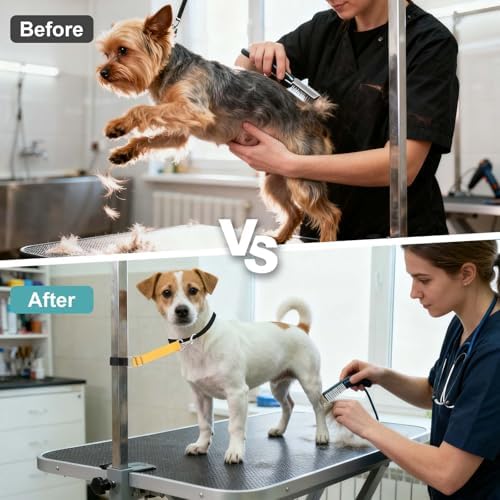 2Pcs Dog Grooming Loop, Adjustable, Fluorescent Green/Orange - Image 4