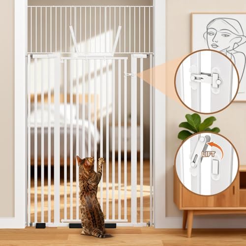 71" Extra Tall Pet Gate, 30-41" Wide Auto Close Tall Dog Gate - Image 4