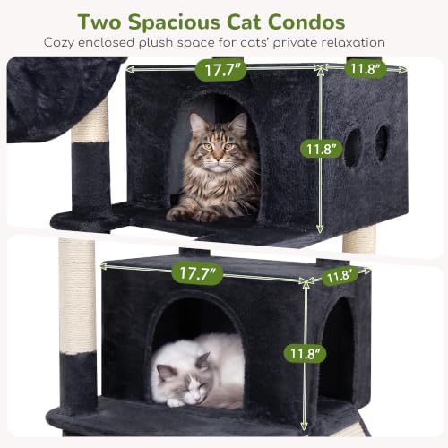 Globlazer 83in Extra Large Maine Coon Cat Tree, Dark Grey - Image 3