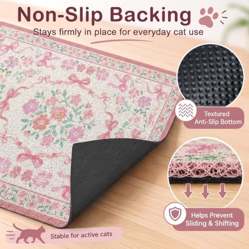Unicorn Catcher 33"x22" Cat Litter Mat Non-Slip Washable Litter Box Mat - Image 3