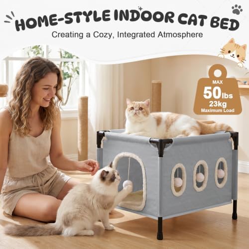 SlowTon Cat Houses for Indoor Cats, Covered Cat Bed Cave Hideaway - Image 5
