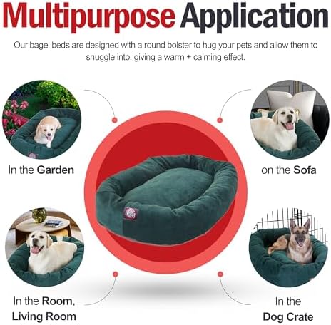 Majestic Pet 32 Inch Micro Velvet Calming Dog Bed Washable – Cozy Soft Round - Image 5