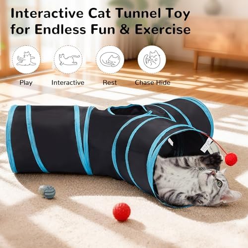 Tempcore Pet Tunnel Tube Cat Toys, Cat Tunnels - Image 3