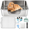 Rypet Large Stainless Steel Rabbit Litter Box Set by RYPET
