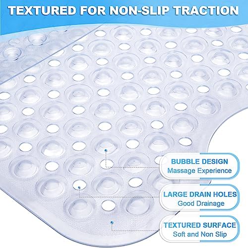 Bathtub and Shower Mats, 40x16 Inch Extra Large Non Slip Soft Bath Tub Mat - Image 2