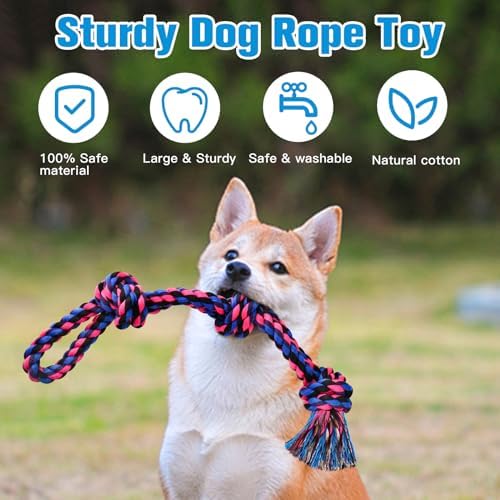UPSKY Dog Rope Toys 2 Nearly Indestructible Dog Toys, Dog Toy - Image 3