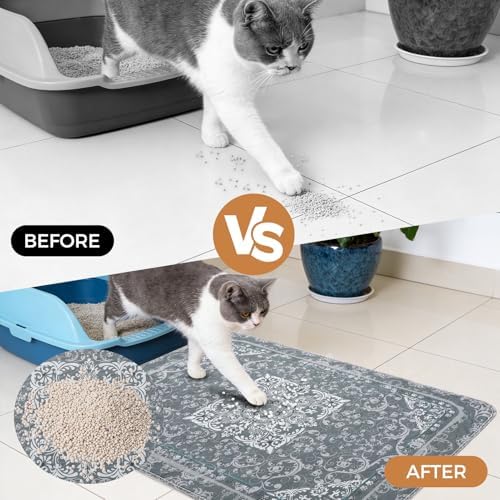 Homimp Cat Litter Mat 2 Pack, Litter Trapping Mat Contains Mess from Box - Image 5