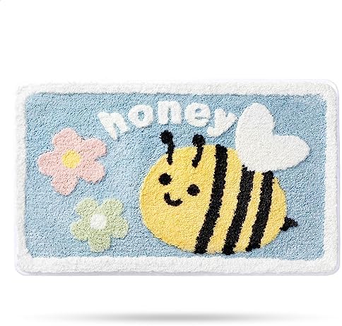 Molesun Bee Bath Mat 16x24, Soft Absorbent Microfiber Bath Rugs by Molesun