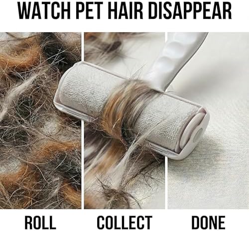 Pet Hair Remover Roller + Glove Kit – Reusable, No Sticky Sheets, Removes Dog & - Image 3