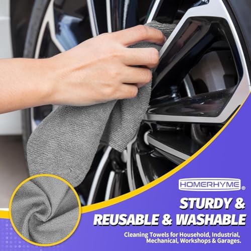 Microfiber Cleaning Cloth, 200 Pack Grey Cleaning Rags Microfiber Towel Bulk - Image 3