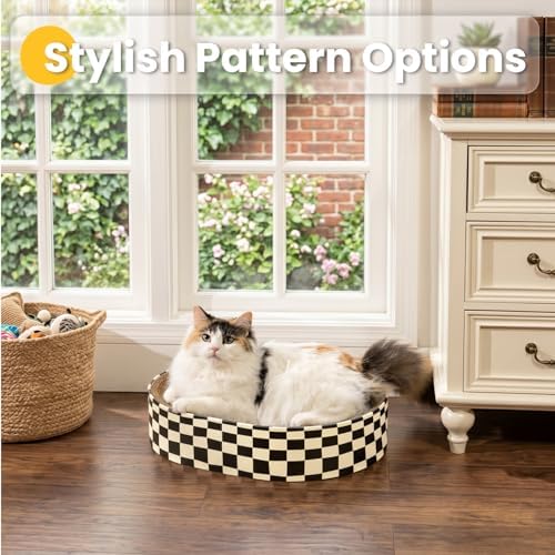 Conlun Oval Cat Scratcher Bed | Scratching Bowl Lounge - Image 3