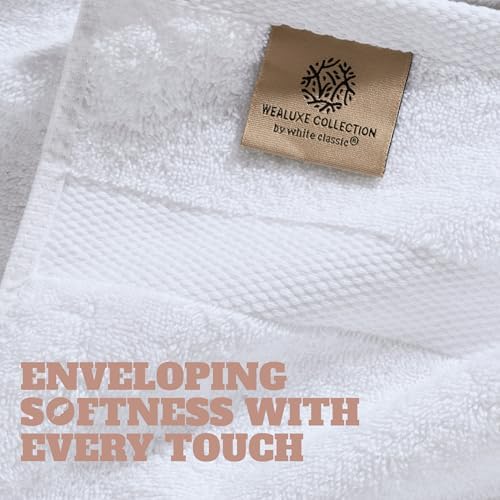 White Bath Towels 24x50 Inch, 6 Pack - Image 3