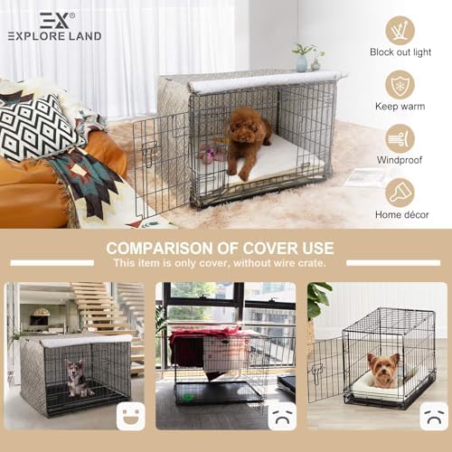 Explore Land Pattern Dog Crate Cover, 24 Inches - Image 3